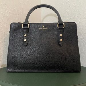 Black Pebble leather Kate Spade Handbag Purse